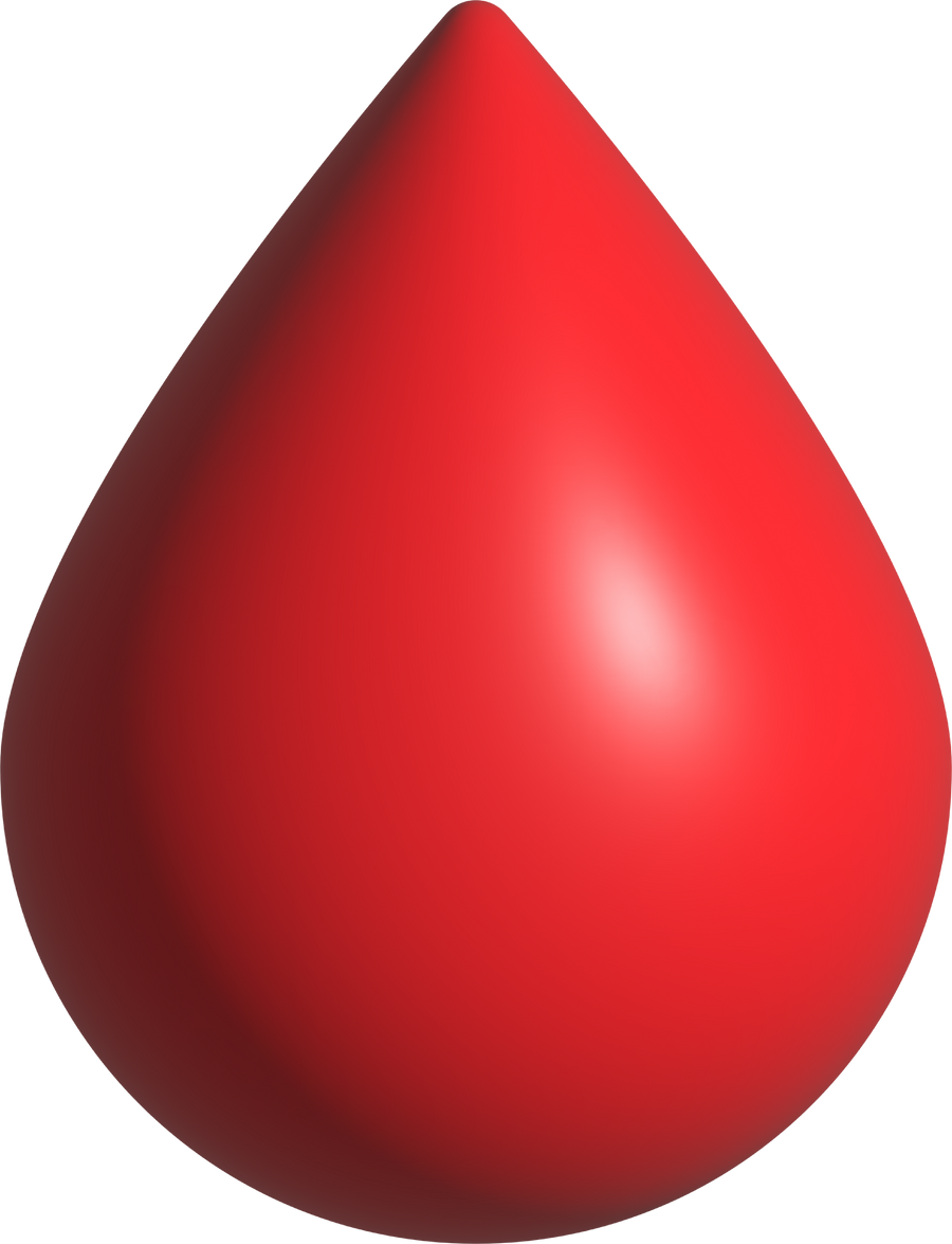 Blood drop 3D icon