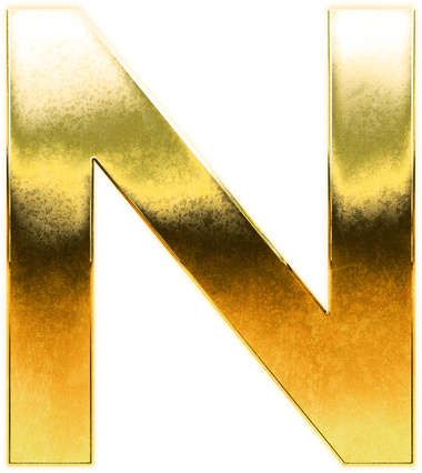 Golden Letter N